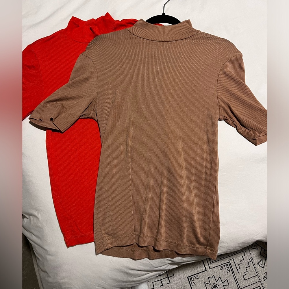 Everlane mockneck shirts